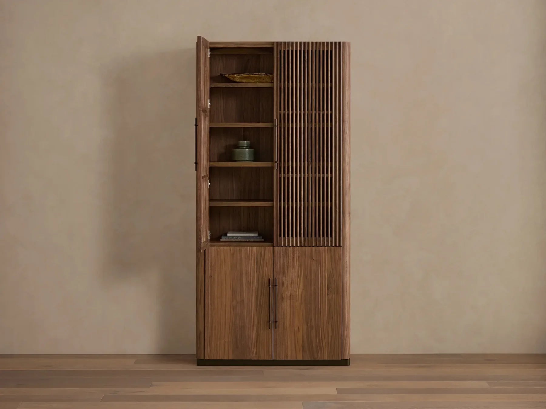Piermont Modular Reeded Cabinet for Media Storage