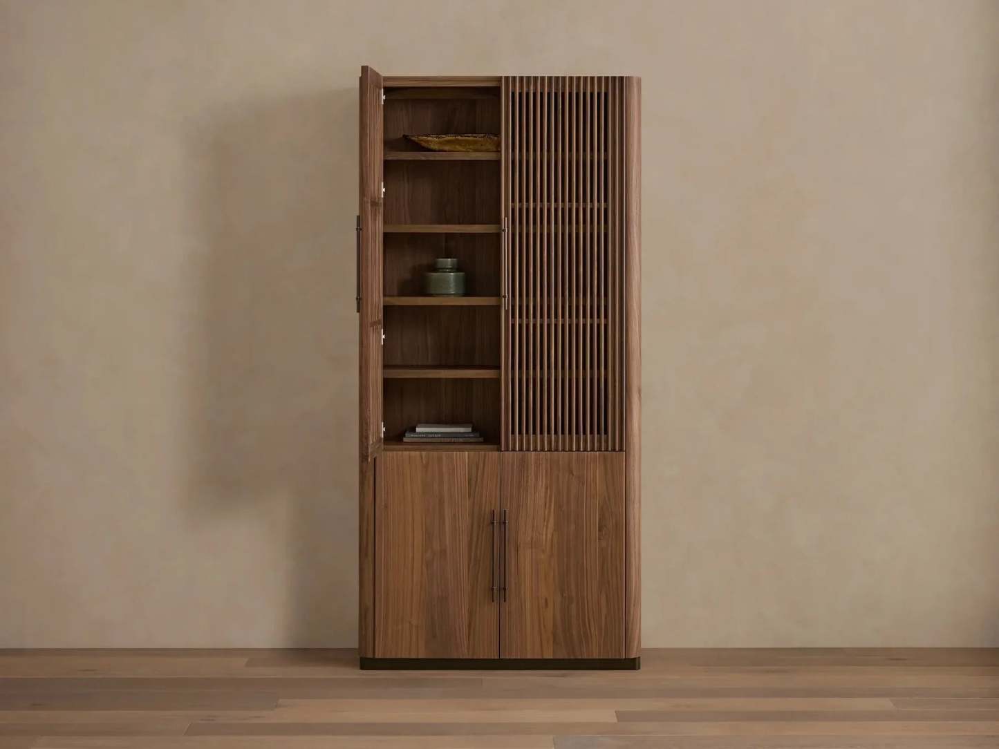 Piermont Modular Reeded Cabinet for Media Storage