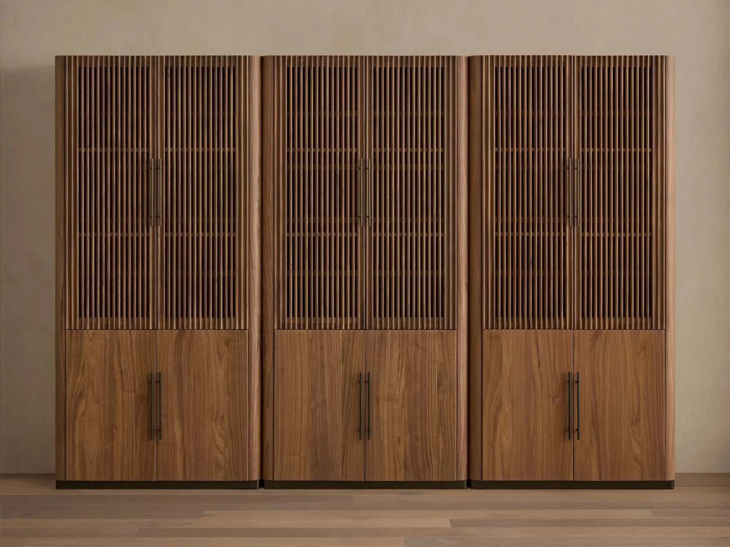 Piermont Modular Reeded Cabinet for Media Storage