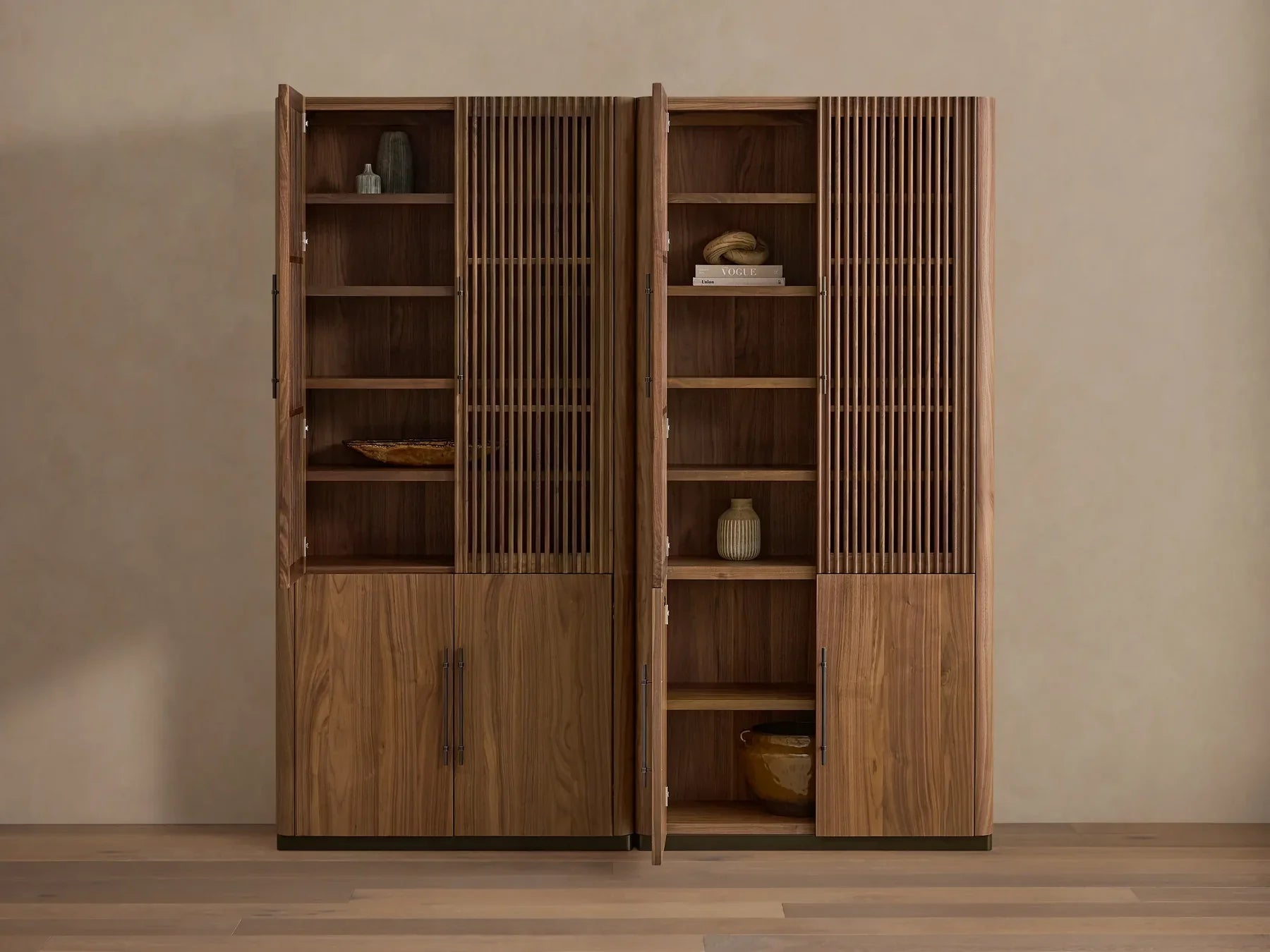 Piermont Modular Reeded Cabinet for Media Storage-Fullstarlighting