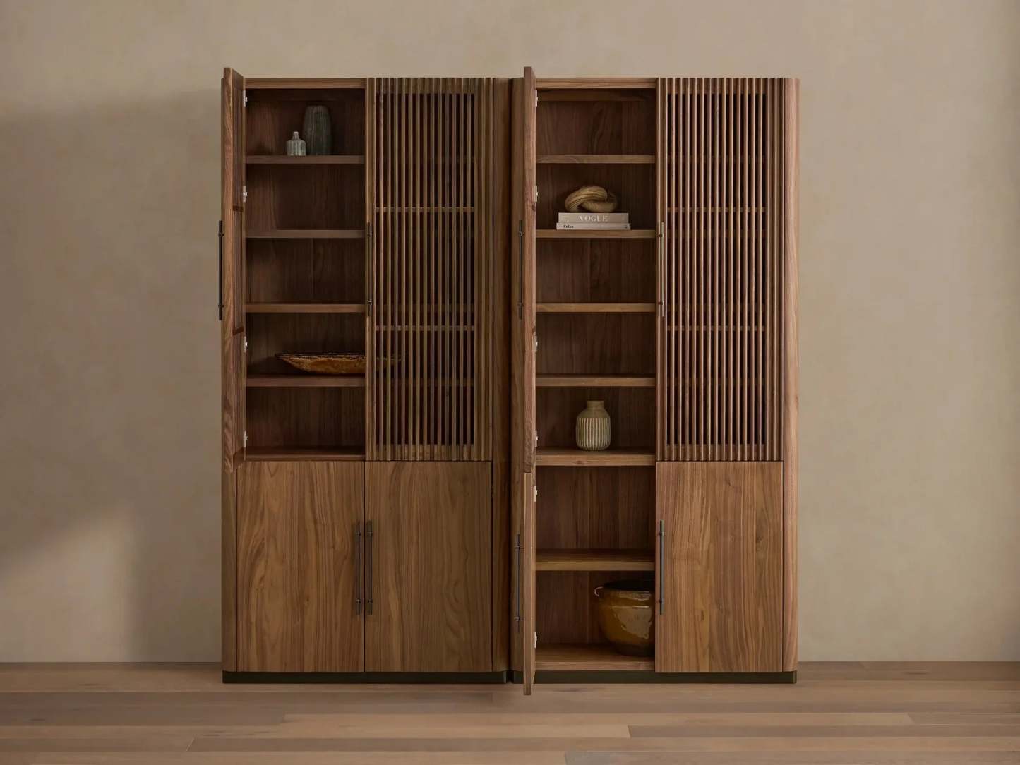 Piermont Modular Reeded Cabinet for Media Storage-Fullstarlighting