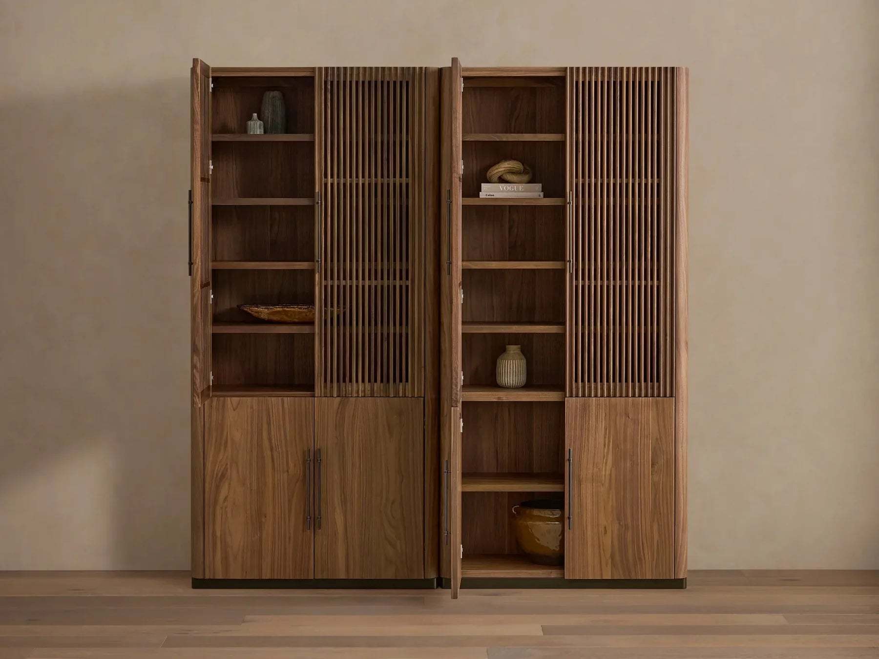 Piermont Modular Reeded Cabinet for Media Storage