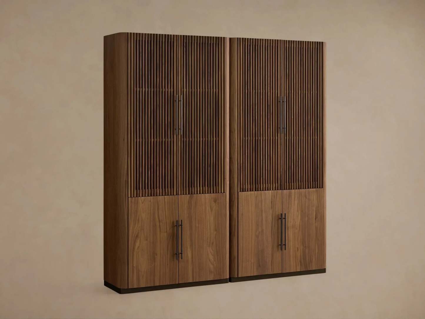 Piermont Modular Reeded Cabinet for Media Storage