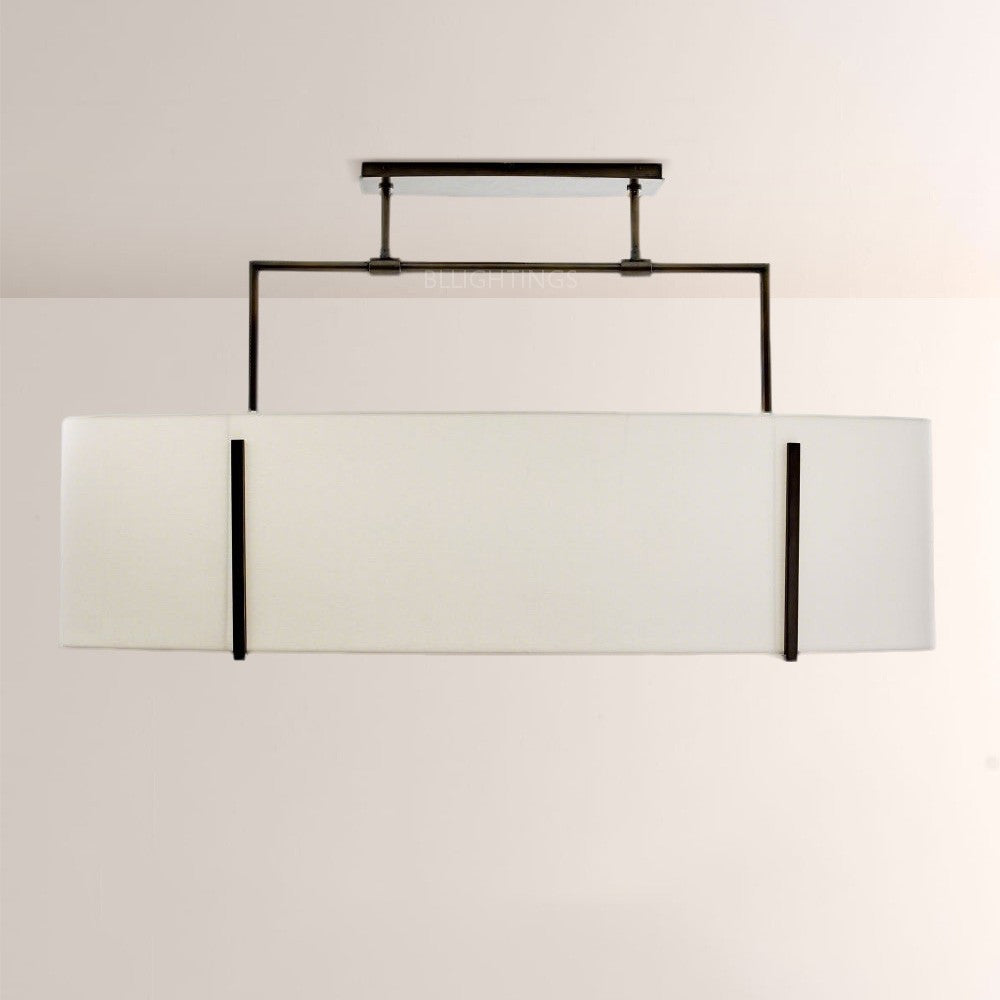 Primo Fabric Linear Chandelier-Fullstarlighting