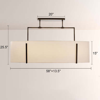 Primo Fabric Linear Chandelier-Fullstarlighting