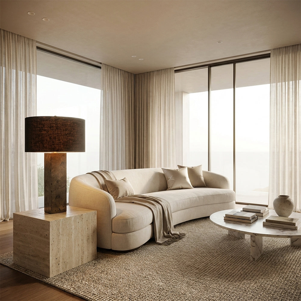 Pyrite Mosaic Table Lamp-Fullstarlighting