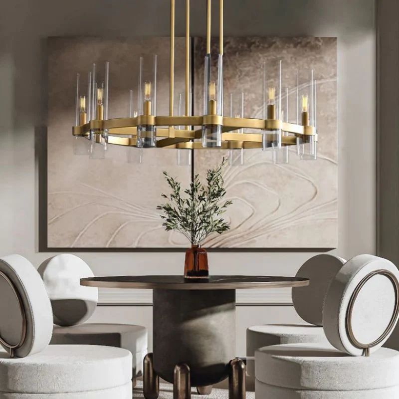 Rachel Round Chandelier 36''-Fullstarlighting