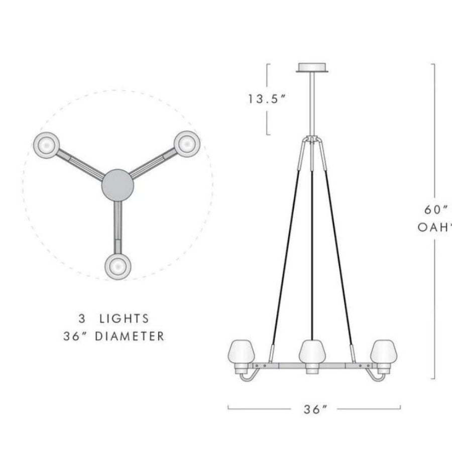 Raibero 3 Light Chandelier