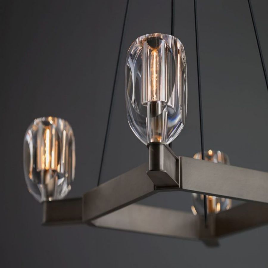 Raibero 4 Ligtht Square Chandelier