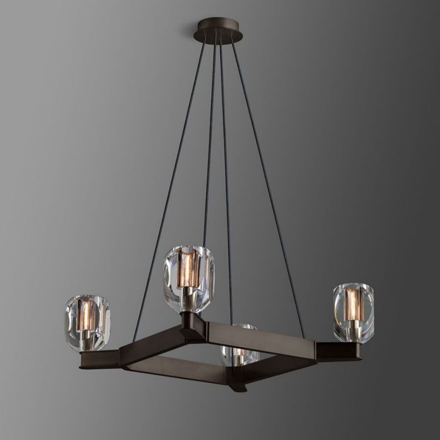 Raibero 4 Ligtht Square Chandelier