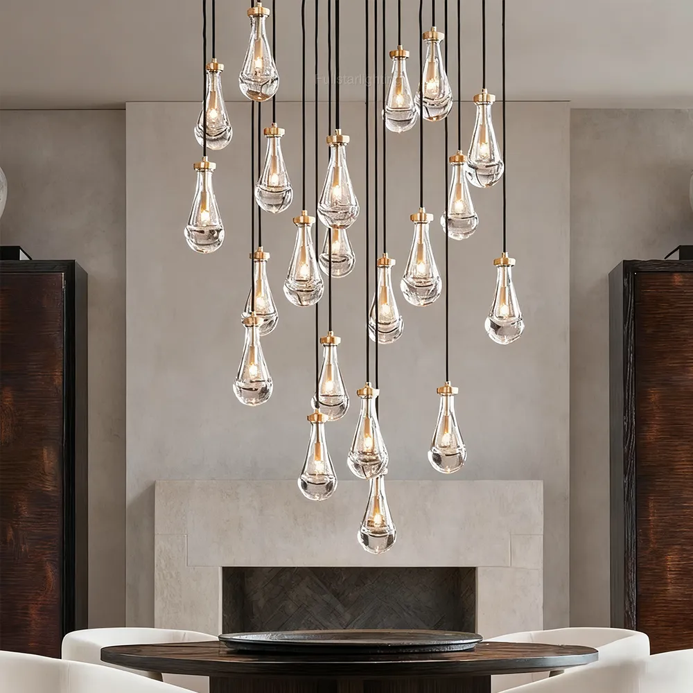 Raindrops Rectangular Chandelier 54"-Fullstarlighting