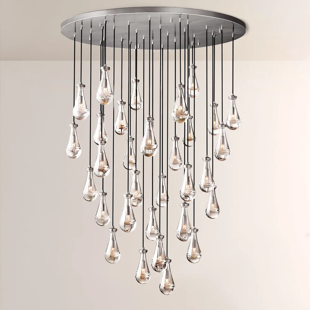 Raindrops Round Chandelier 60"