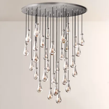 Raindrops Round Chandelier 60"