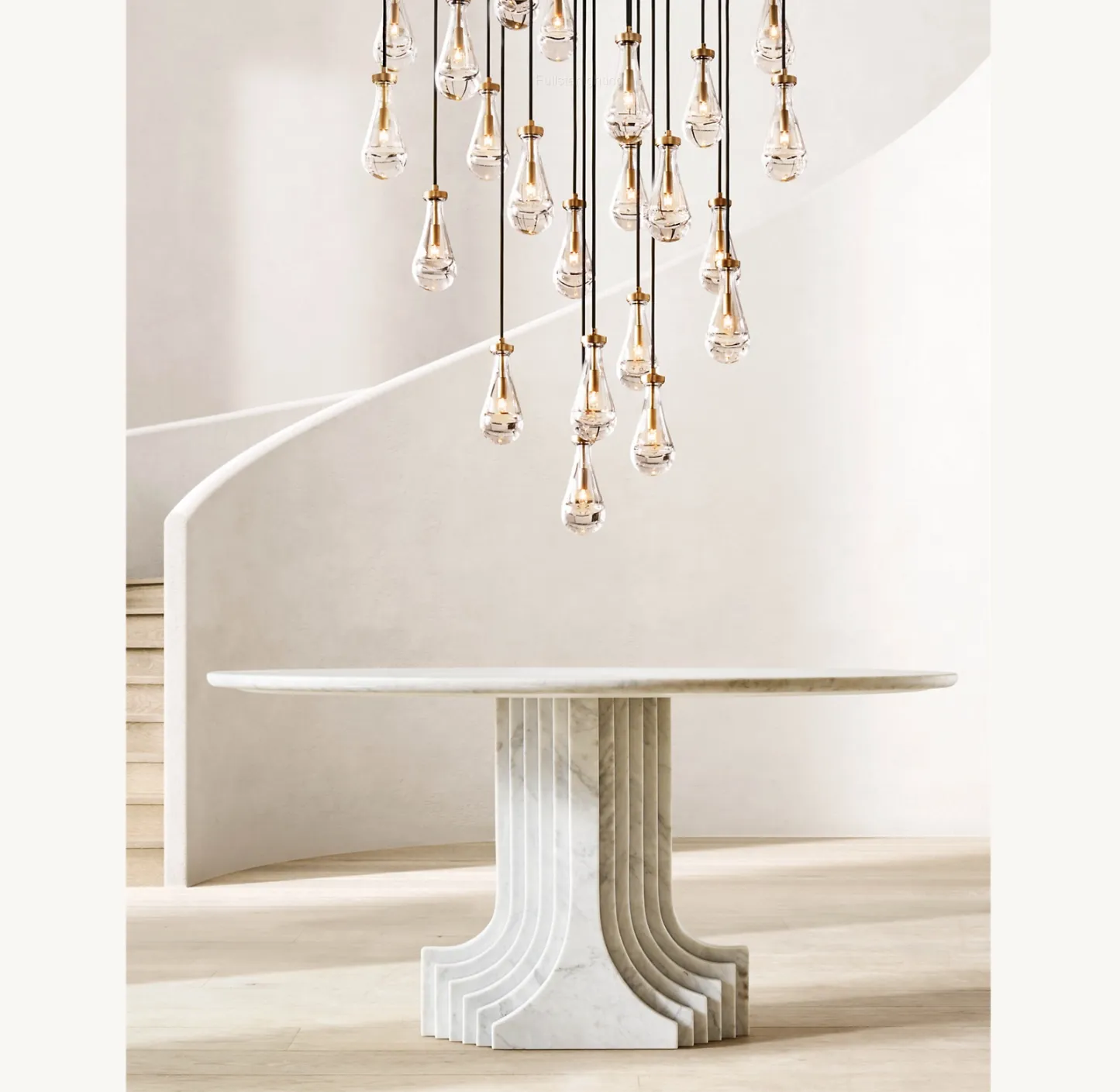 Raindrops Round Chandelier 18"