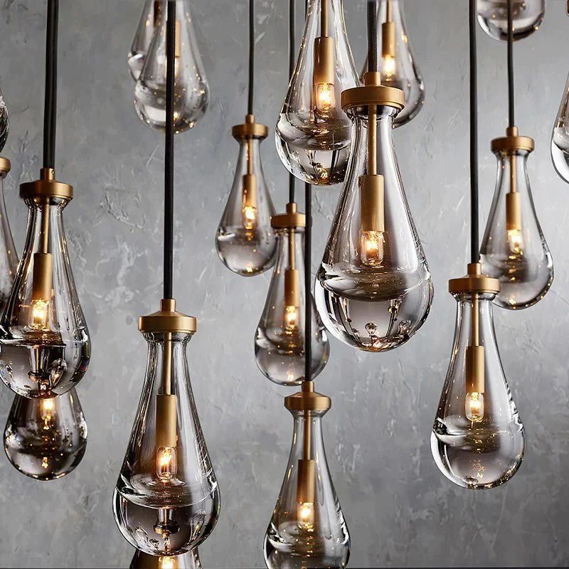 Raindrops Rectangular Chandelier 54"