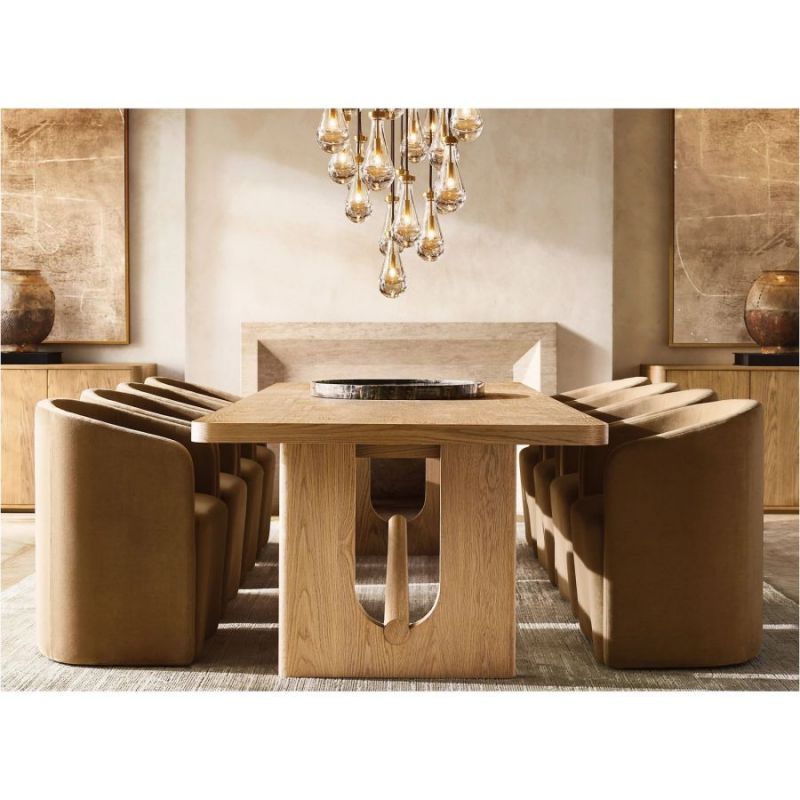 Raindrop Glass Rectangle Chandelier 72"-Fullstarlighting