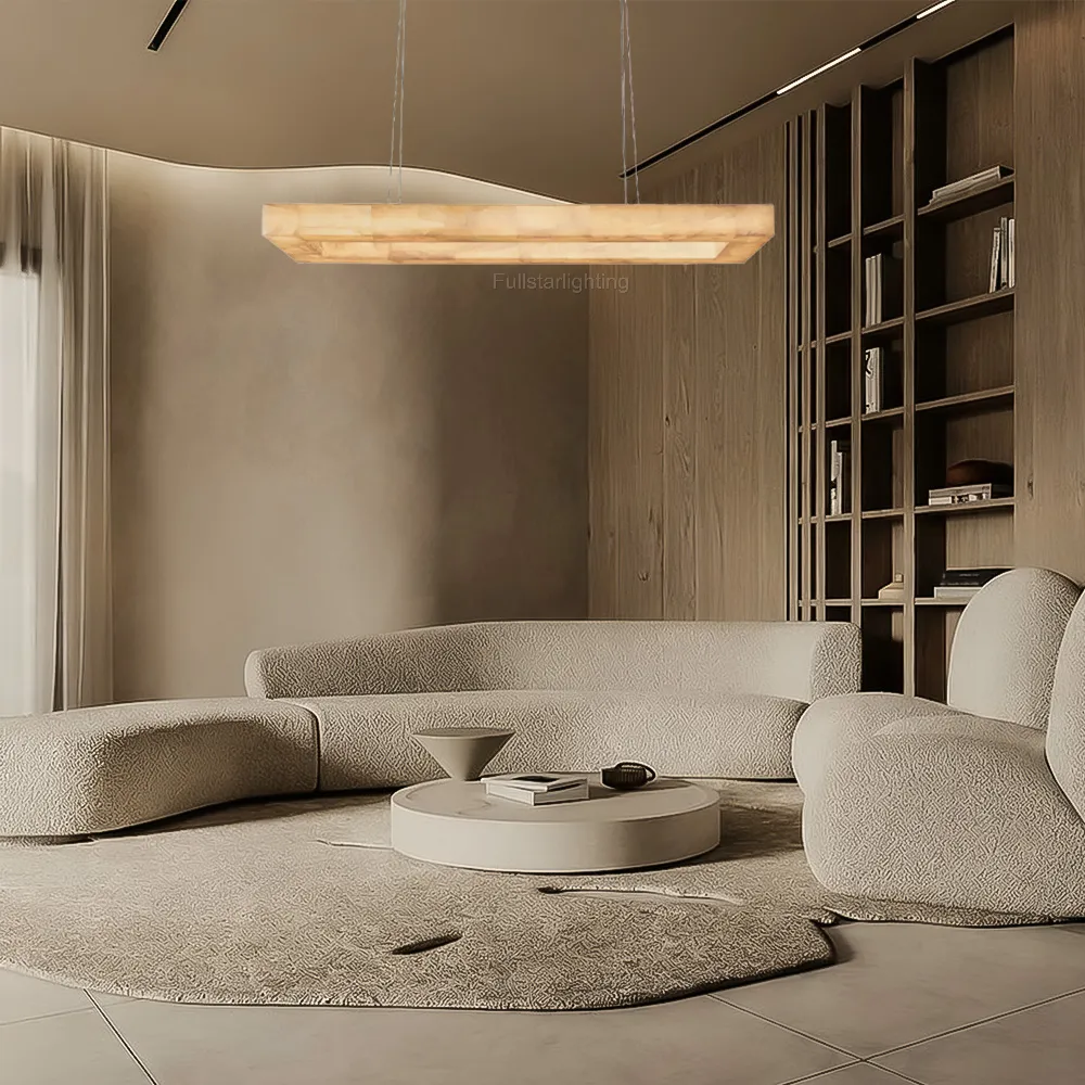 Erater Rectangular Calcite Chandelier 54"