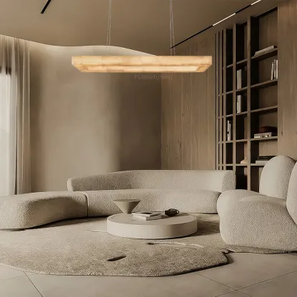 Erater Rectangular Calcite Chandelier 54"