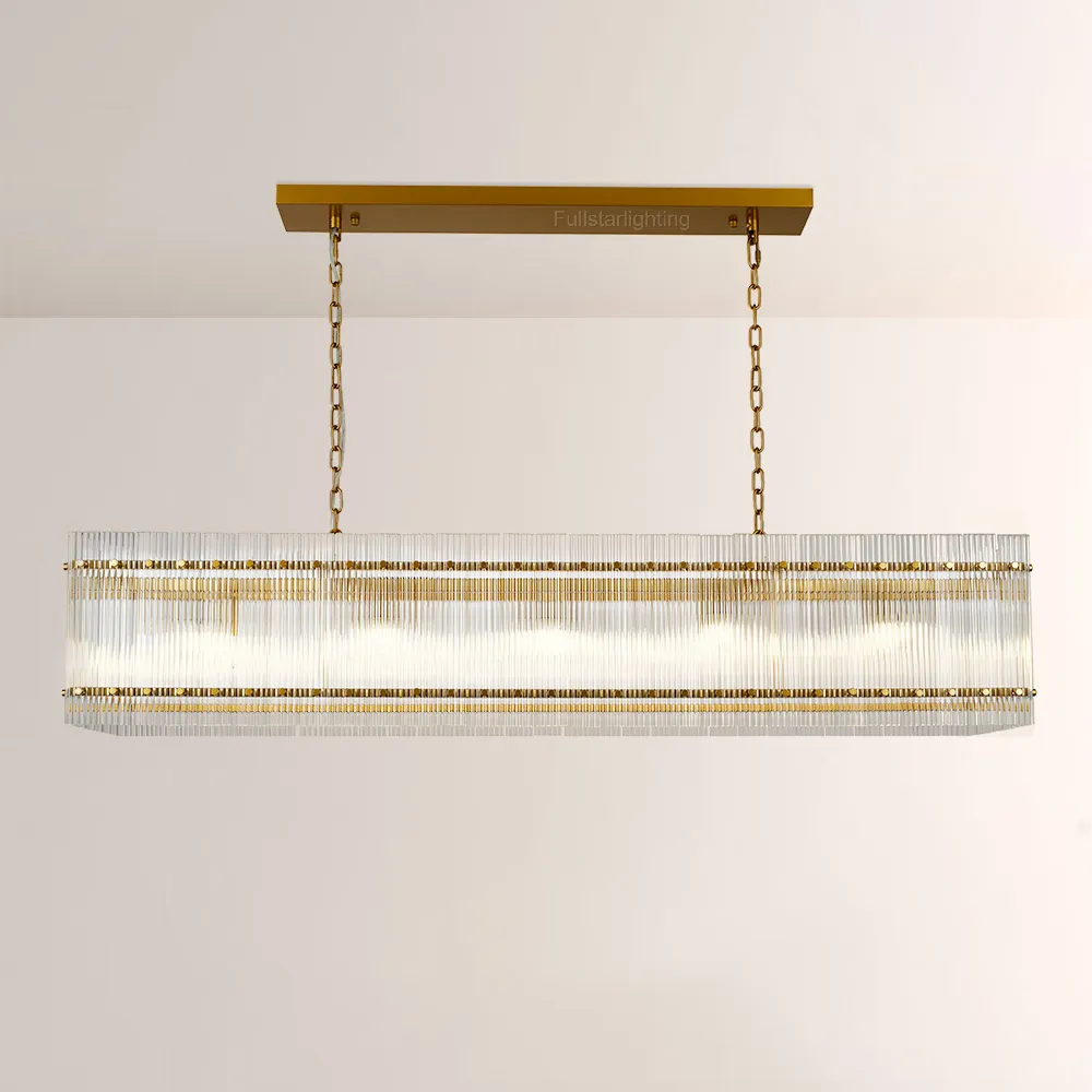 Mara Rectangular Chandelier 54''-Fullstarlighting