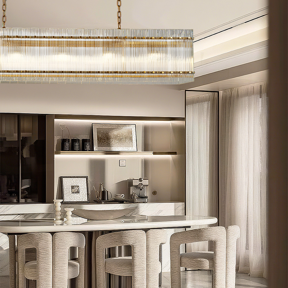 Mara Rectangular Chandelier 54''-Fullstarlighting