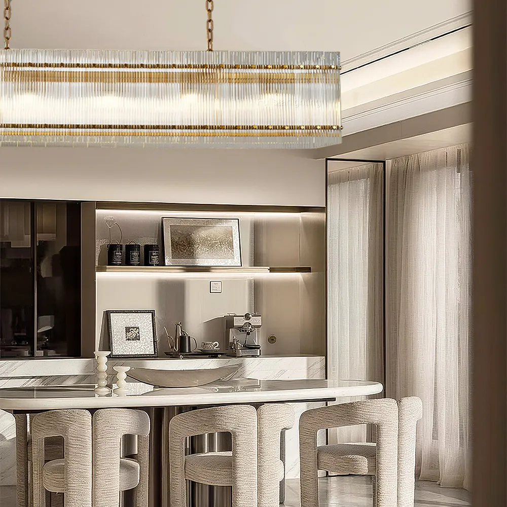 Mara Rectangular Chandelier 54''-Fullstarlighting