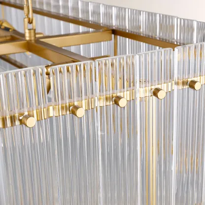 Mara Rectangular Chandelier 54''-Fullstarlighting