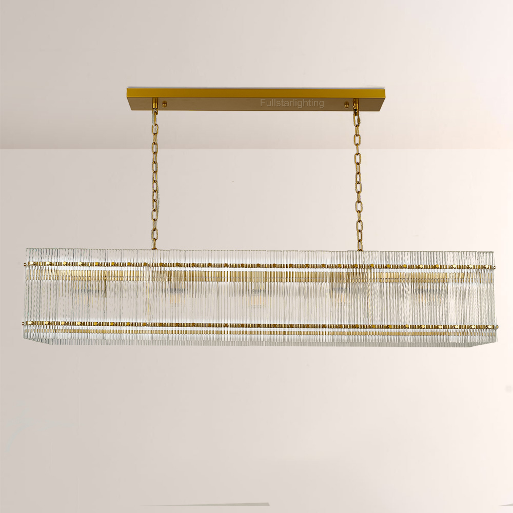 Mara Rectangular Chandelier 54''-Fullstarlighting