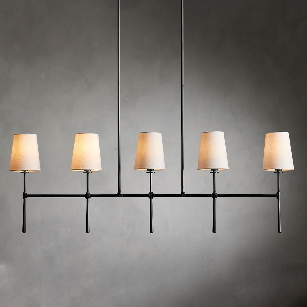 Rhodes Linear Chandelier 5/6 Light For Living Room-Fullstarlighting