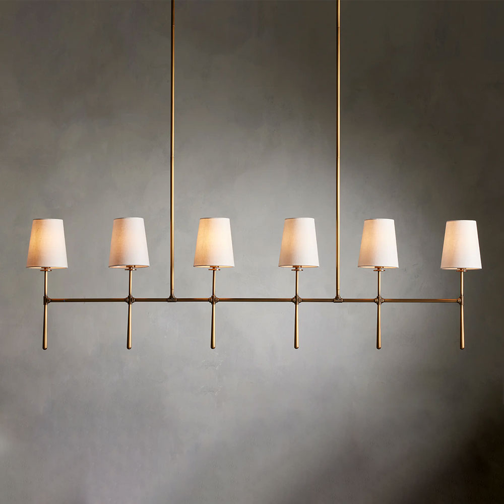 Rhodes Linear Chandelier 5/6 Light For Living Room-Fullstarlighting