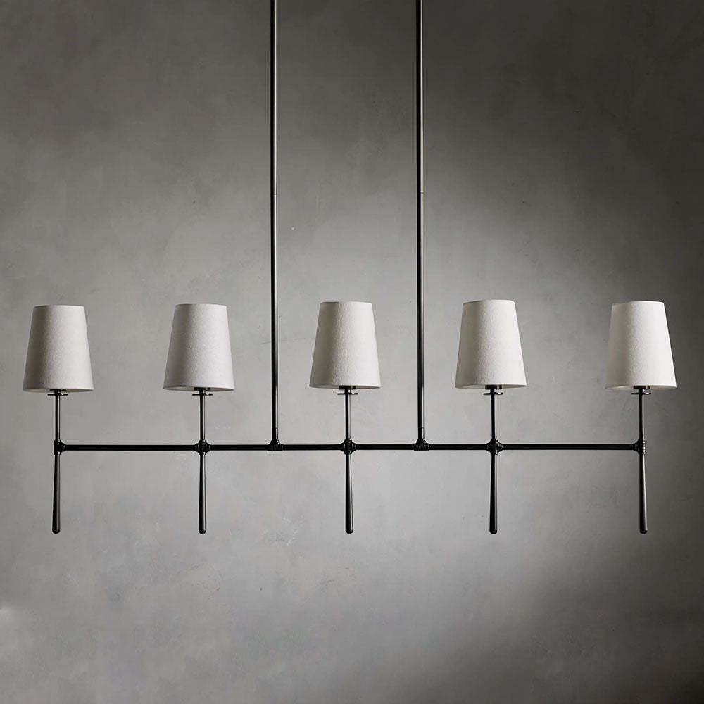 Rhodes Linear Chandelier 5/6 Light For Living Room-Fullstarlighting