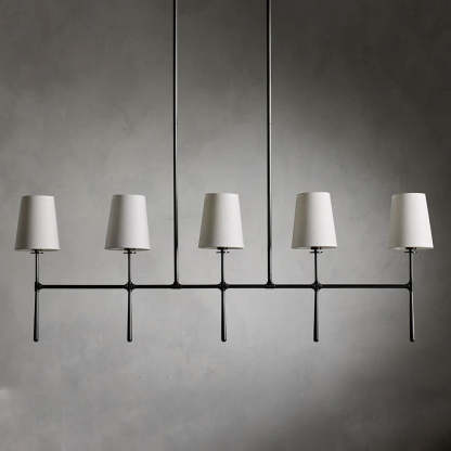 Rhodes Linear Chandelier 5/6 Light For Living Room-Fullstarlighting