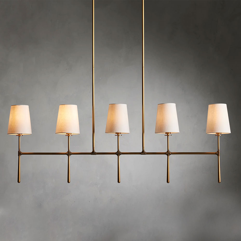 Rhodes Linear Chandelier 5/6 Light For Living Room-Fullstarlighting