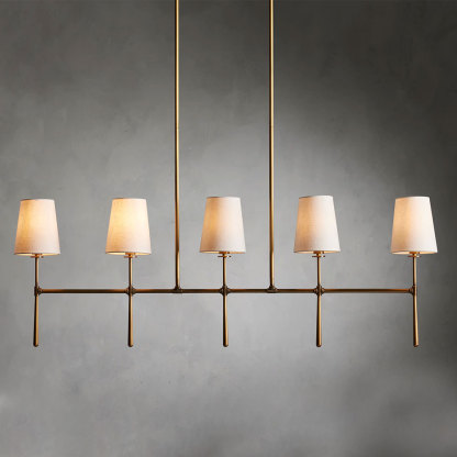 Rhodes Linear Chandelier 5/6 Light For Living Room-Fullstarlighting