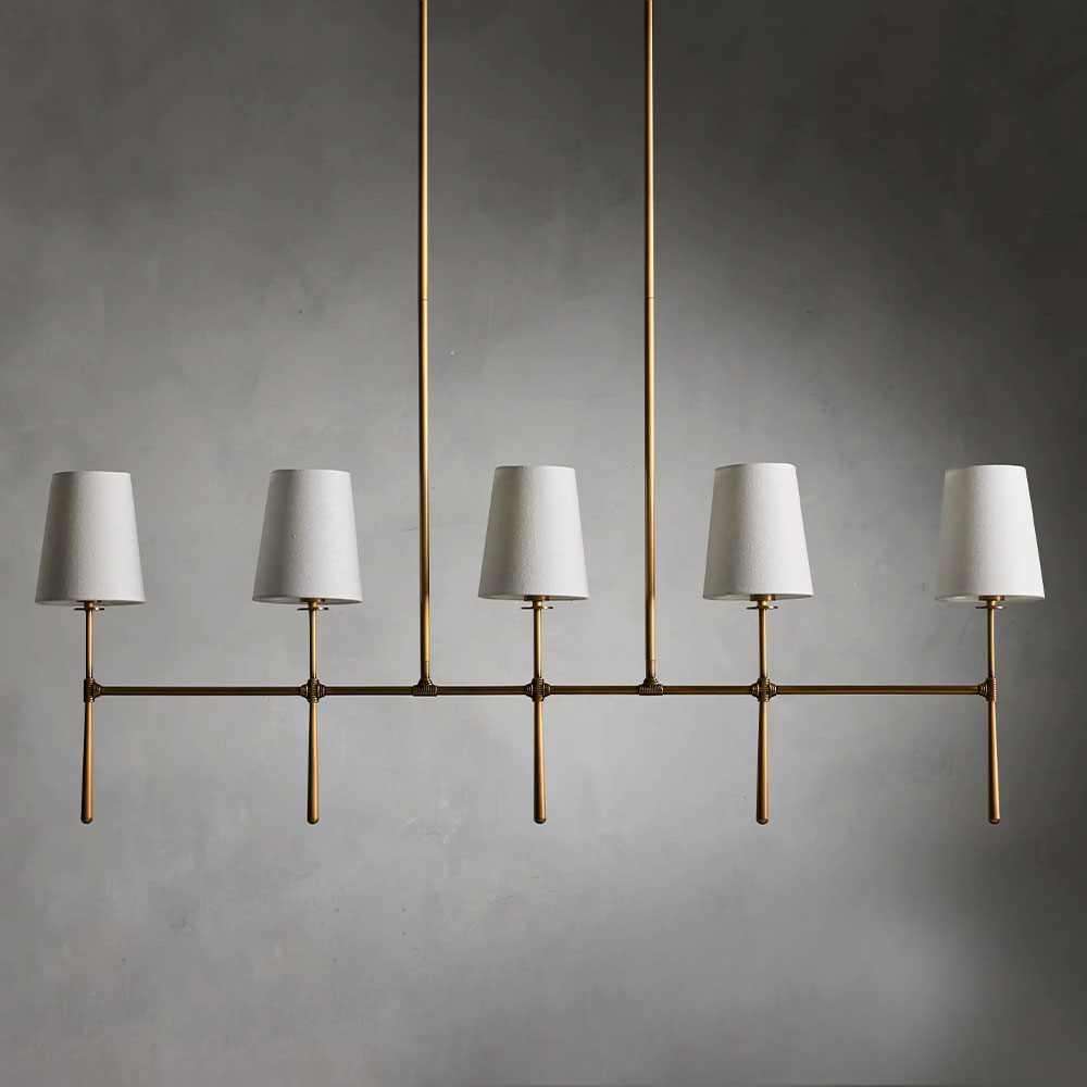 Rhodes Linear Chandelier 5/6 Light For Living Room-Fullstarlighting