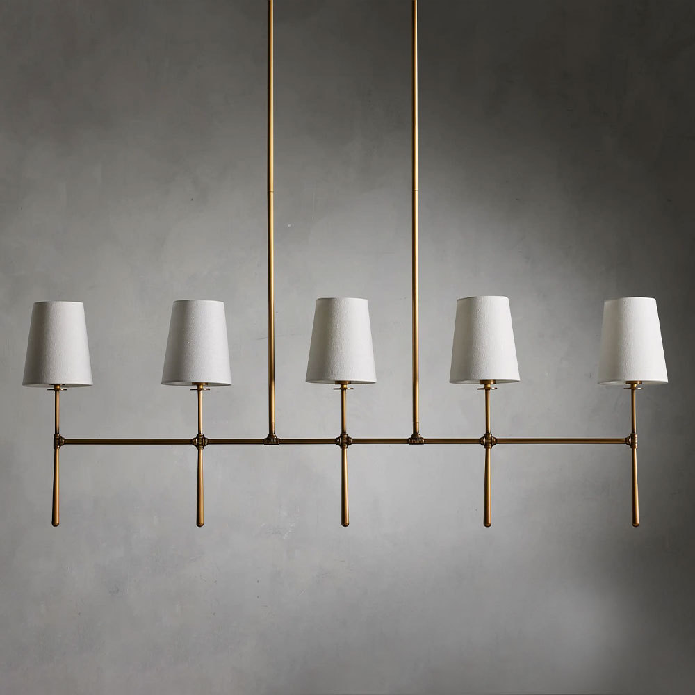 Rhodes Linear Chandelier 5/6 Light For Living Room-Fullstarlighting