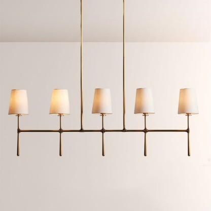 Rhodes Linear Chandelier 5/6 Light For Living Room-Fullstarlighting