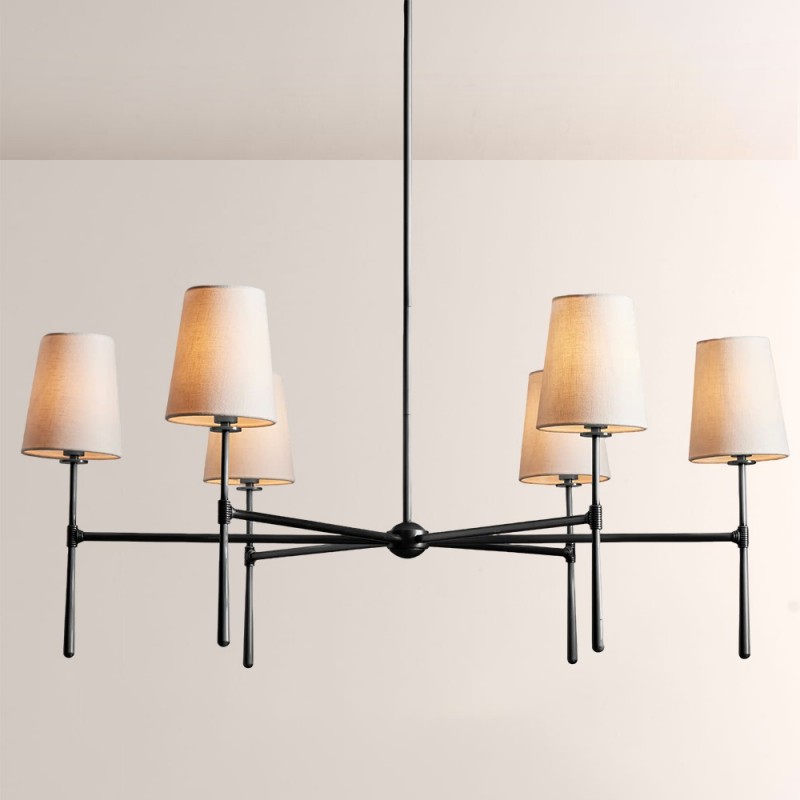 Rhodes Round Chandelier 4/6 Light For Living Room-Fullstarlighting