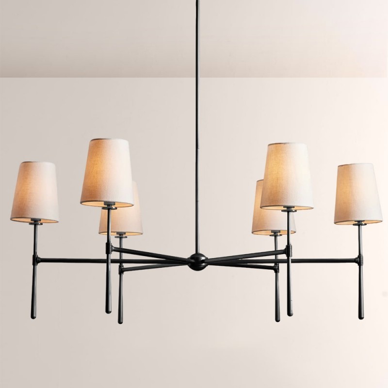 Rhodes Round Chandelier 4/6 Light For Living Room-Fullstarlighting
