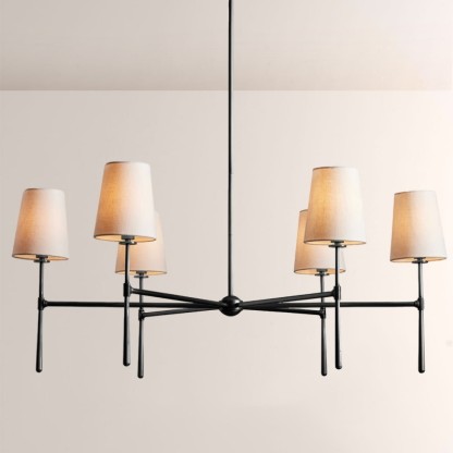 Rhodes Round Chandelier 4/6 Light For Living Room-Fullstarlighting