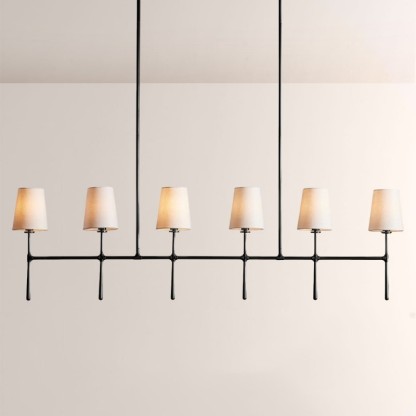 Rhodes Linear Chandelier 5/6 Light For Living Room-Fullstarlighting