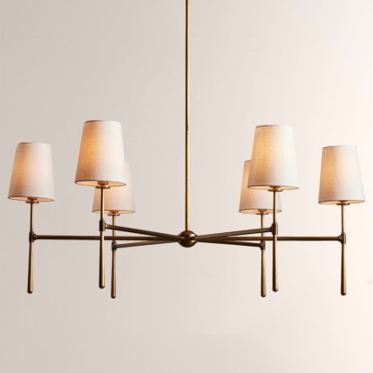 Rhodes Round Chandelier 4/6 Light For Living Room-Fullstarlighting