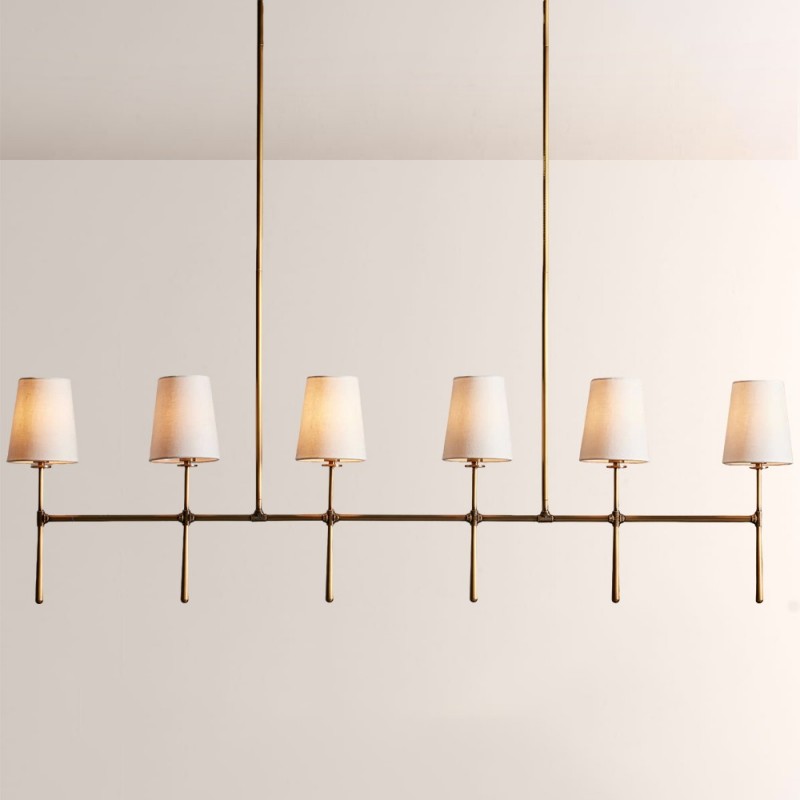 Rhodes Linear Chandelier 5/6 Light For Living Room-Fullstarlighting