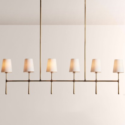 Rhodes Linear Chandelier 5/6 Light For Living Room-Fullstarlighting