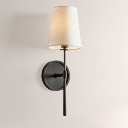 Rhodes Linen Wall Sconce For Bedroom-Fullstarlighting