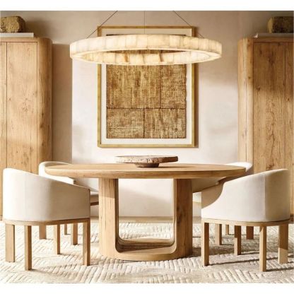 Richel Calcite Round Chandelier 31"40"60"-Fullstarlighting