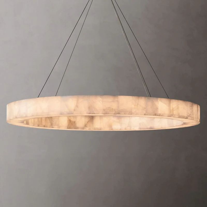 Richel Calcite Round Chandelier 31"40"60"-Fullstarlighting