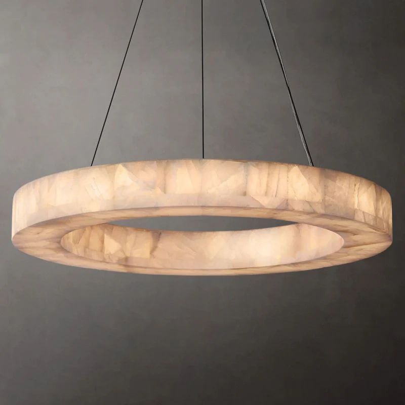 Richel Calcite Round Chandelier 31"40"60"-Fullstarlighting
