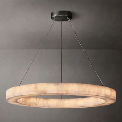 Richel Calcite Round Chandelier 31"40"60"-Fullstarlighting
