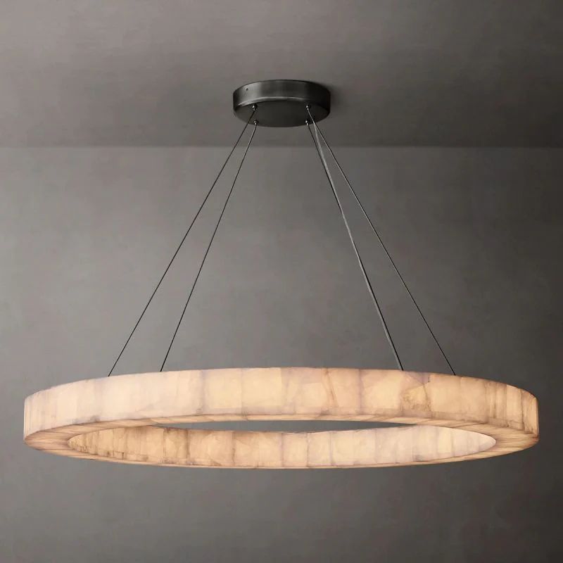 Richel Calcite Round Chandelier 31"40"60"-Fullstarlighting