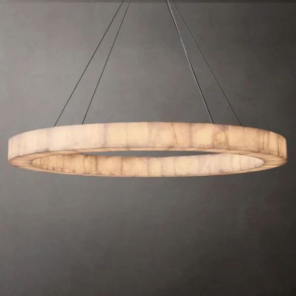 Richel Calcite Round Chandelier 31"40"60"-Fullstarlighting